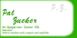 pal zucker business card